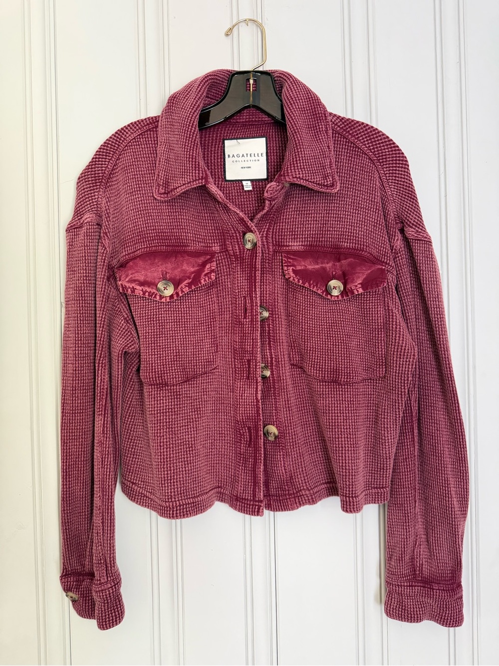 bagatelle Rose-Mauve Corduroy Button Jacket